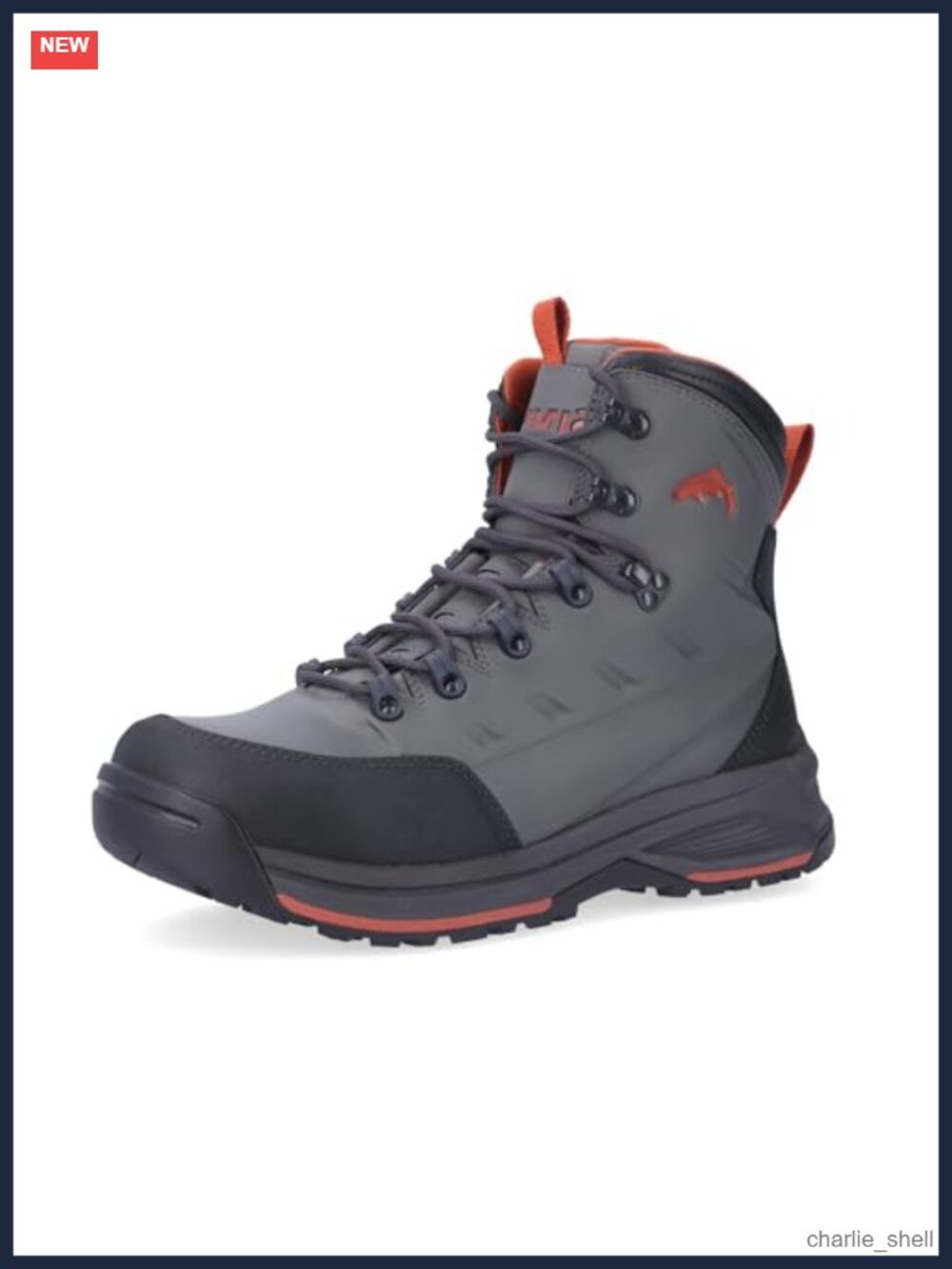 Simms Freestone Waterproof Rubber Boot Synthetic Scratch Leather Neoprene Lining